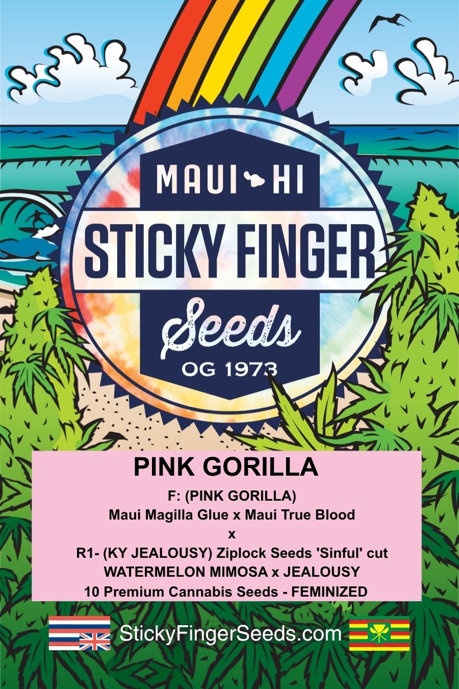 Pink Gorilla cannabis strain by Sticky Finger Seeds